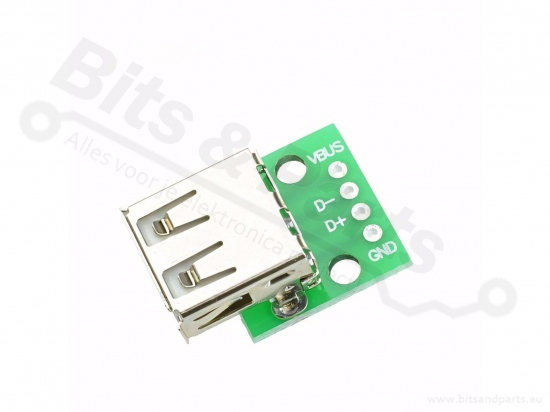 USB Plug Type-A female naar DIP adapter-board